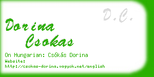 dorina csokas business card